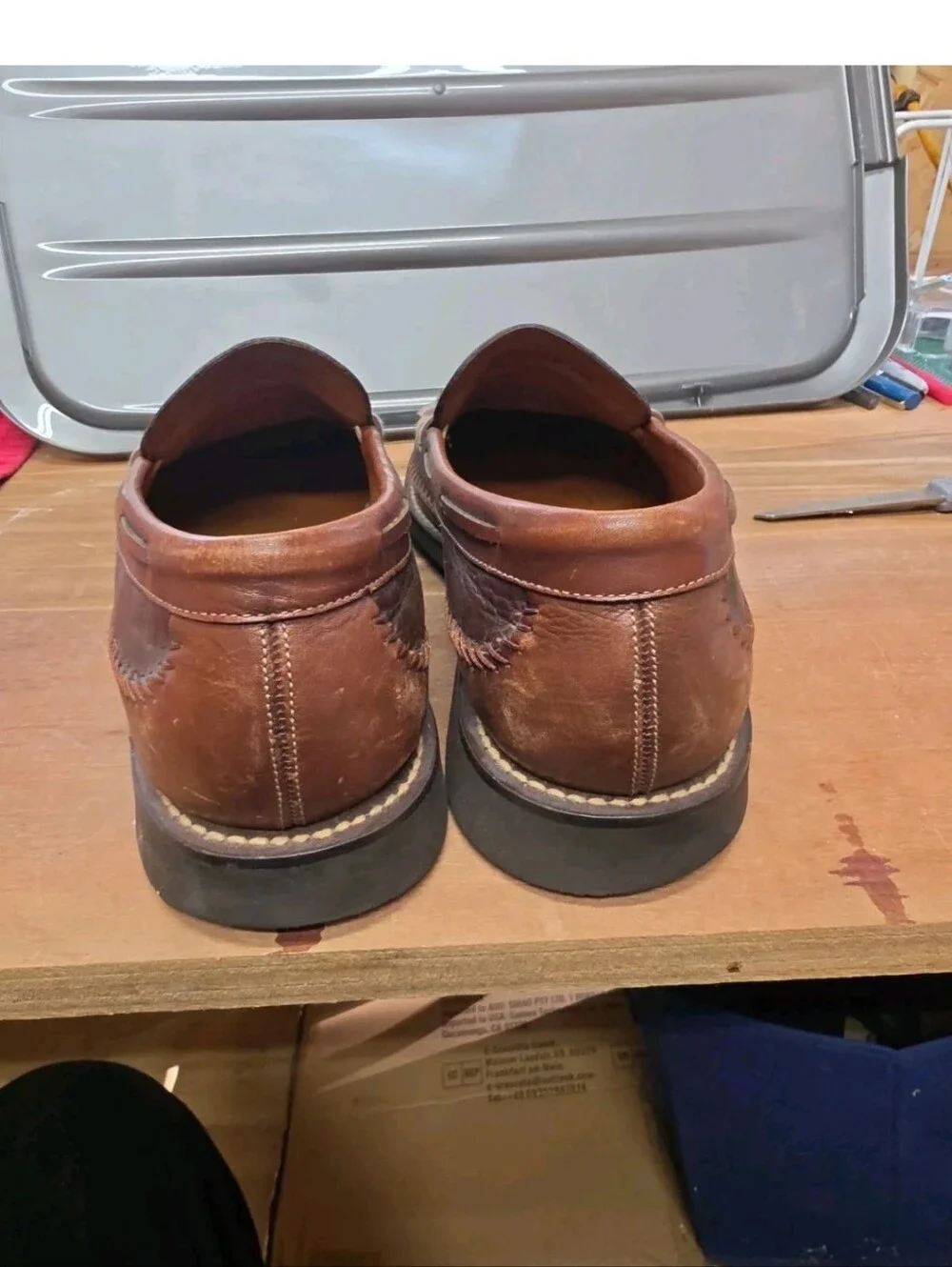 H.S. Trask Shoes Mens Size 13N Brown Leather Slip On Tassel Loafers